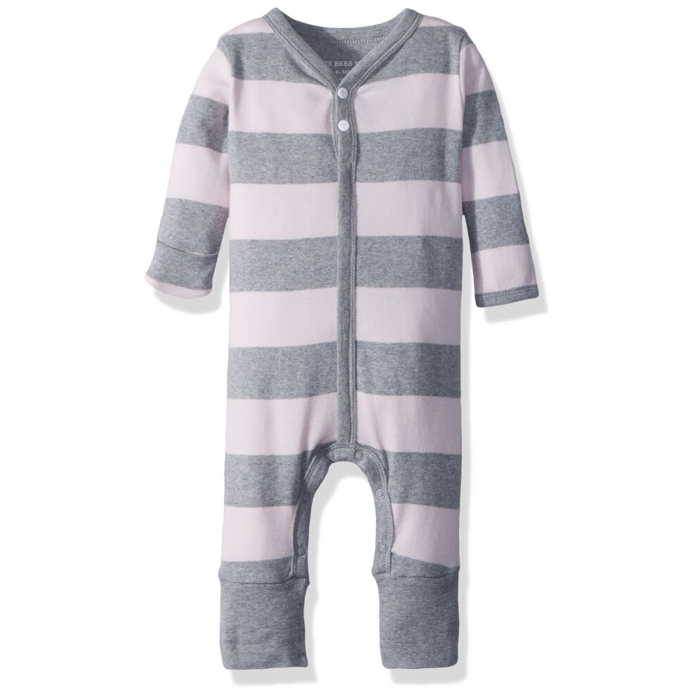 Burt's Bees Baby Baby Girls Romper - 100% Organic Cotton  One-Piece Shortall Girl Outfit for Sizes Newborn to 24 Months