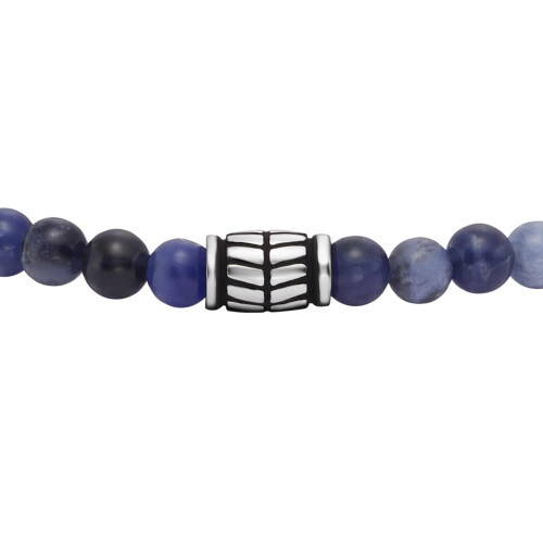 Fossil Fossil Herren-Perlenarmband aus Sodalith, Farbe: Blau (Modell: JF04414040) 2