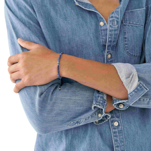 Fossil Fossil Herren-Perlenarmband aus Sodalith, Farbe: Blau (Modell: JF04414040) 1