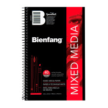 Bienfang Mixed Media Pad, 5.5x8.5 Inch, 40 Velours Blad, Spiralgebonden Schetsboek, 90lb,146gsm