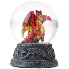 Pacific gaveartikler Dragon Ball Water Globe med glimmer 80 mm harpiksfigur Home Decor Gave samlerobjekt (Hyperion Red)