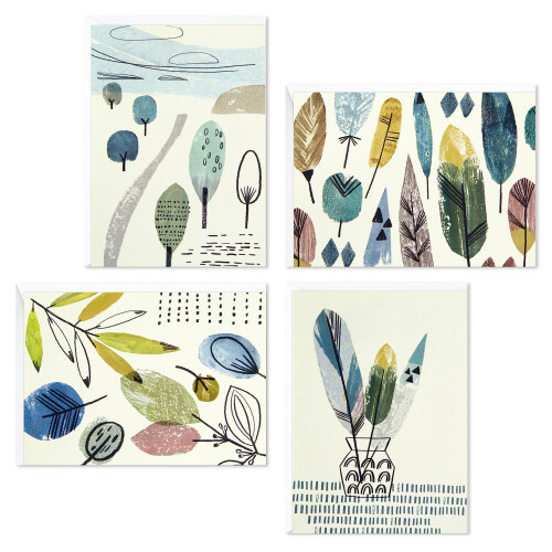 Hallmark Blank Cards Sortiment Nature Prints (48 karet s oblkami)