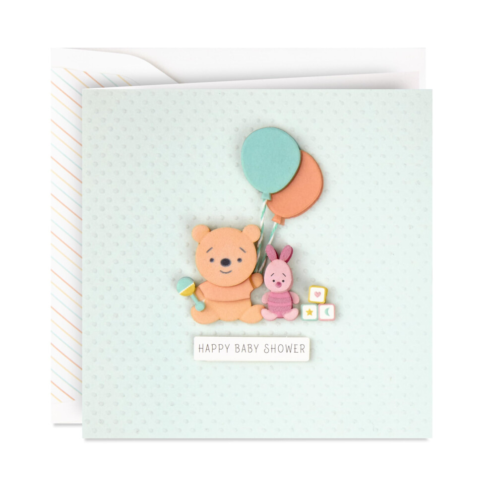 Hallmark Signature Disney Babyparty-Karte F?R Frischgebackene Eltern (Winnie Puuh Und Ferkel). Willkommen, Neues Baby, Gl?Ckw?Nsche-image