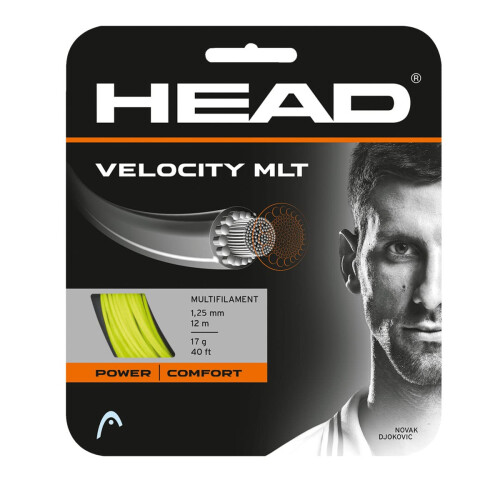 HEAD Velocity MLT Tennis String (16  Yellow)