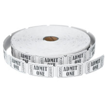 LIKED Loterijtickets Losse loterijtickets Rolt 2000 loten Wit met opeenvolgende nummers Ticket voor evenementen Carnavalsdeur Prijzen en drankjes