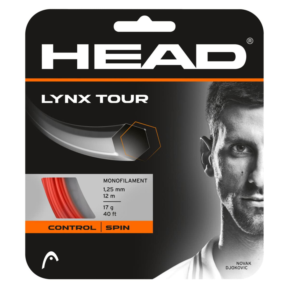 HEAD Lynx Tour Tennis String (16g-1.30mm  Orange)