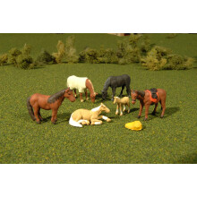 Scene Scapes Figures - HORSES (6pcs/pk) - O Scale