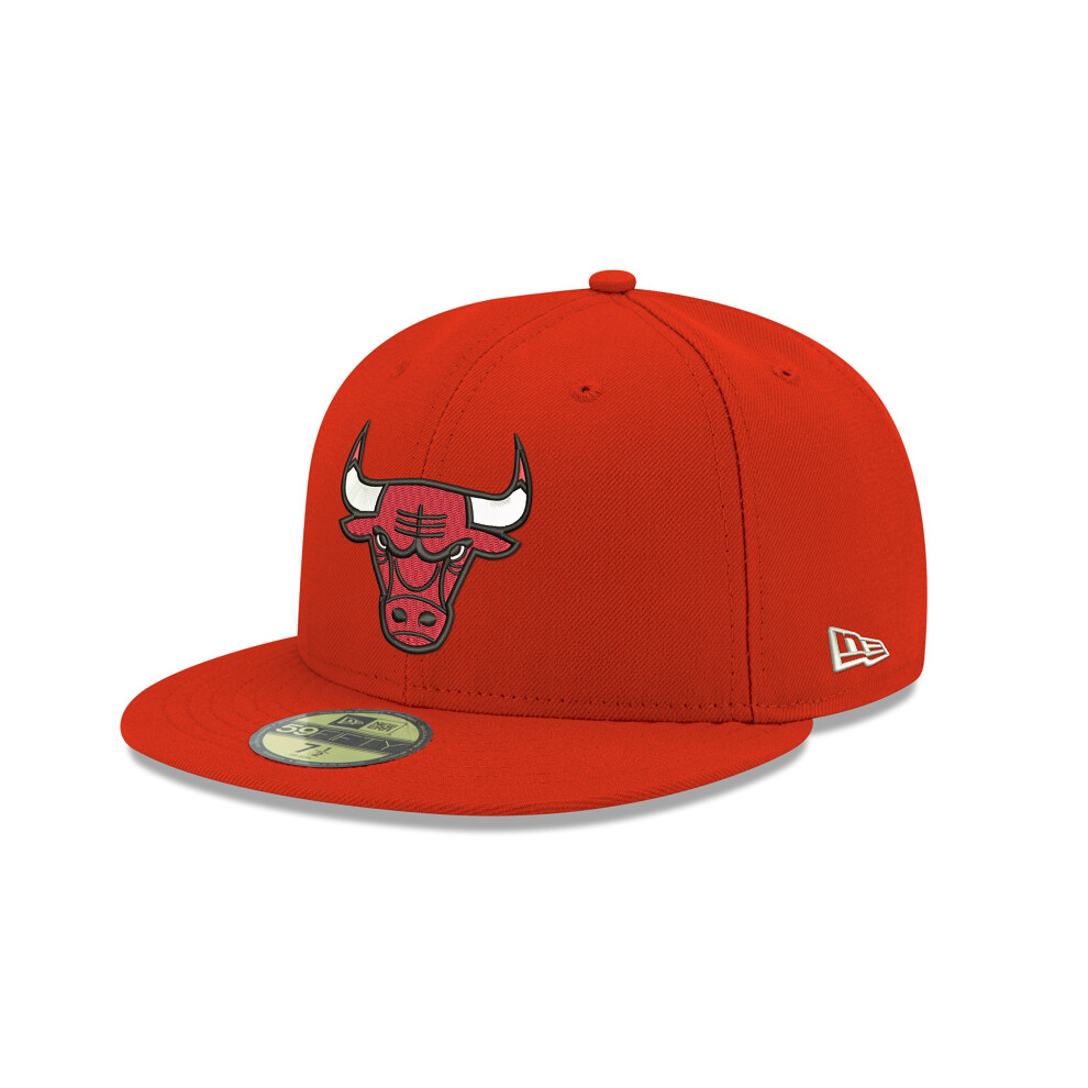 New Era Nba Chicago Bulls Men's Official 59Fifty Fitted Cap 7.125 Red