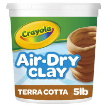 Arcilla Crayola para Secado al Aire para Niños (5lbs), Cubo Reutilizable de Arcilla Terracota