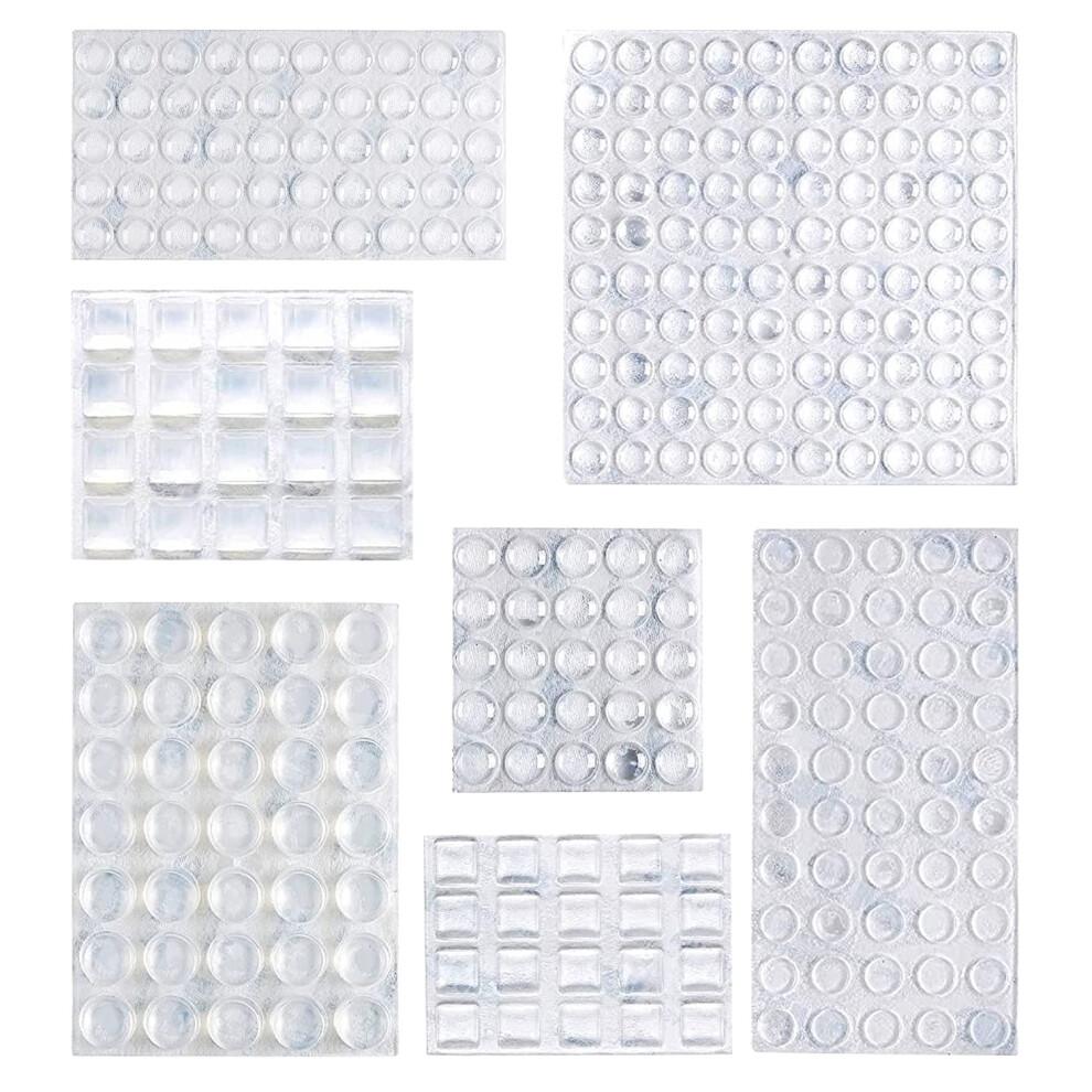 Amazon Basics Cabinet Door Bumper  Clear Self Adhesive Bumpers Pads for Surface Protection and Noise Reduction  300-Piece  6.9 x 4.5 x 0.6 inch