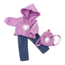 Emily Rose 18 tommer dukketj - 3-PC Pink Heart Hoody 18"""" dukketj og tilbehr st til ferien! | Dukke medflger ikke