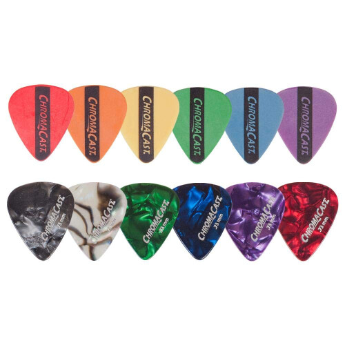 ChromaCast 48 Pick Sampler - Includes Pearl Celluloid and DuraPicks in Assorted Colors/Gauges 1