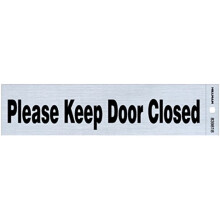 5028418 PLSE KEEP DR CLSD DECAL Hillman Englisch Silber Informationsaufkleber 2 Zoll HX 8 Zoll B (6er-Pack)