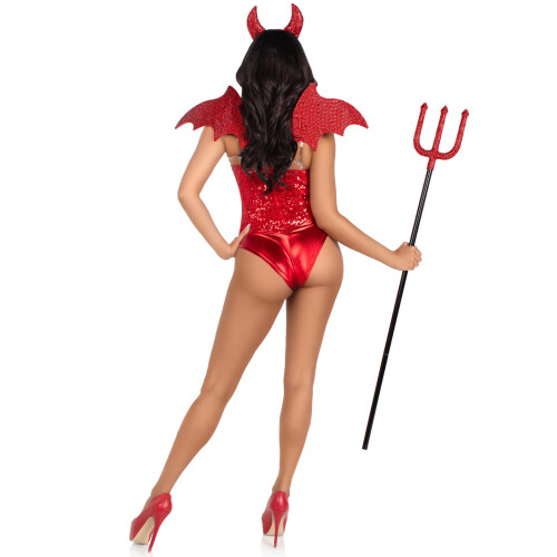 2 PC Devil Kit  includes rhinestone devil wings and horn headband.
