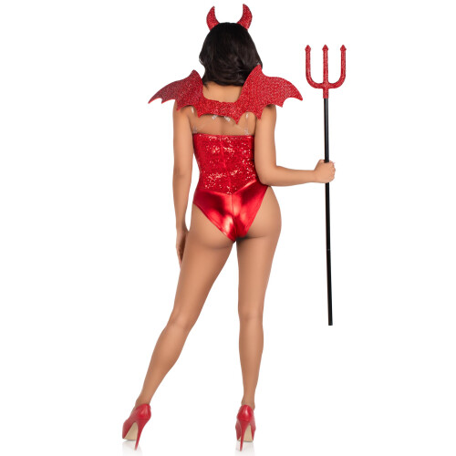 2 PC Devil Kit  includes rhinestone devil wings and horn headband. 1