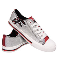 FOCO Atlanta Falcons NFL Dames Glitter Lage Canvas Schoenen - Maat 9