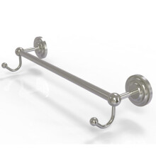 Prestige Que New Collection 18 Inch Towel Bar with Integrated Hooks - PQN-41-18-HK-SN