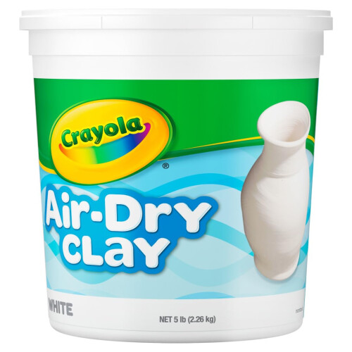 Crayola Crayola Αέρας Ξηρός Πηλός (5lbs), Φυσικός Λευκός Πηλός για Παιδιά, Υλικό Γλυπτικής 1