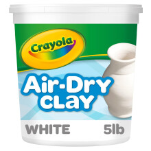 Crayola Air Dry Clay (5 paunaa) Luonnonvalkoista muovailuvahaa lapsille Veistosmateriaali Askartelutarvikkeita koulujen luokkahuoneisiin Irtotava