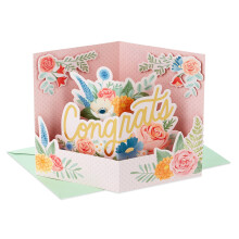 Hallmark Paper Wonder Pop Up Wedding Card Engagement Card Bridal Shower Card (Congrats)