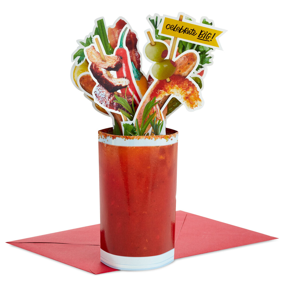Hallmark Lustige Pop-Up-Geburtstagskarte Oder Gl?Ckwunschkarte (Bloody Mary) Paper Wonder Shoebox 3D-Karte-image