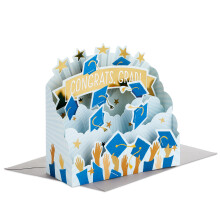 Hallmark Paper Wonder toonbare pop-up afstudeerkaart (petje af)