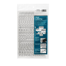 Chartpak selvkl?bende vinylst?dende bogstaver og numre 1/2 inches h?j s?lv 201 pr. Pakke (01019)