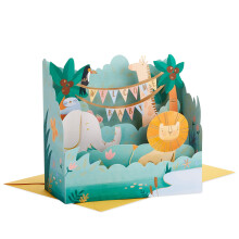 Hallmark Paper Wonder Pop Up Baby Shower Card til nye forældre (Jungle Animals) Velkommen Nye baby Tillykke