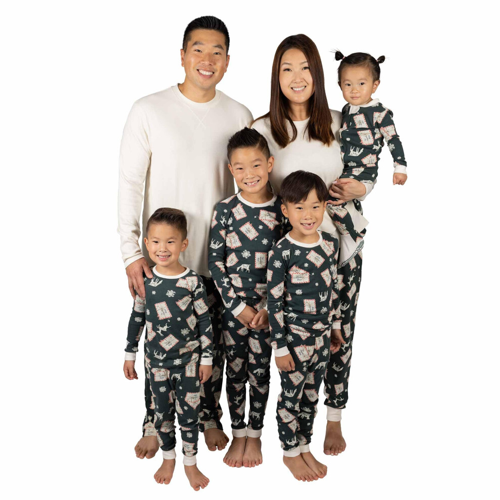 Burt's Bees Baby Baby 1-Piece Family Jammies Matching Holiday Organic Cotton Pajamas  Letters to Santa  3-6 Months