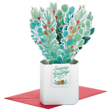 Hallmark Paper Wonder felugr karcsonyi krtya (Mly s fenyo, megjelentheto csokor)