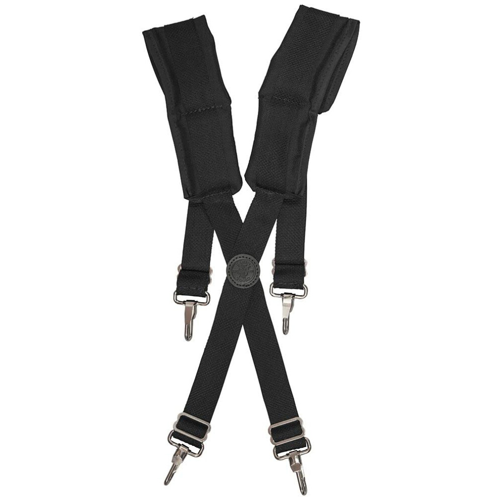 Klein Tools 55400 Adjustable Suspenders For 4-Point Attachment Belts Rugged And Padded Ideal Electricians Or Carpenters Suspenders 092644554001
