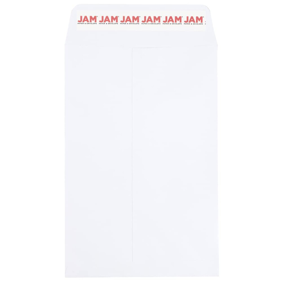 Jam Paper Katalogumschl Ge, Offen, 6 X 9 Zoll, Mit Haftklebeverschluss, Farbig, Wei , 50 St Ck/Packung-image