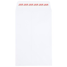 JAM PAPPER 6 x 9 ppet katalog frgade kuvert med Peel & Seal-frslutning - Vit - 100/pack