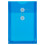 JAM PAPER Plastic Envelopes with Button & String Tie Closure - 6 1/4 x 9 1/4 - Blue - 3/Pack 1