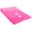 JAM PAPER Plastic Envelopes with Button & String Tie Closure - 6 1/4 x 9 1/4 - Fuchsia Pink - 3/Pack 3