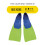 FINIS Finis Plastic Long Floating Fin (Blue/Lime Green  Junior Size 8-11) 2