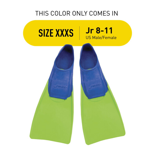 FINIS Finis Plastic Long Floating Fin (Blue/Lime Green  Junior Size 8-11) 1