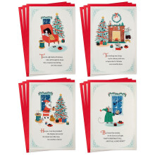 Hallmark 'Twas the Night Before Christmas krtyavlasztk emlkdobozsal (12 krtya bortkkal)