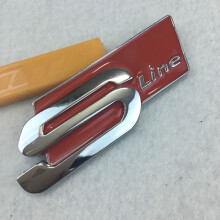 (Red S)3d S Sline Grill Sport Emblem Badge Αυτοκόλλητο Σιλουέτα Για Audi A3 A4 B6 B8 B5 B7