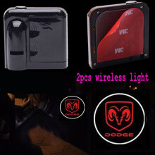 (Red)2x Drahtlose Auto Tür LED Willkommen Projektor Logo Geist Schatten Licht Dodge Ram