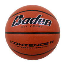 Palla da basket ufficiale Baden Contender | Palla da basket resistente per interni ed esterni per ragazzi e adulti, canale largo, arancione natur