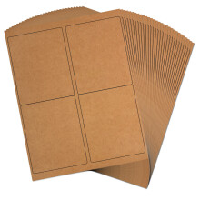 JAM PAPER Verzendadressenlabels - 4 x 5 - Extra Groot - Bruin Kraft - 120/Verpakking