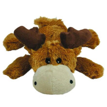 KONG Cozie Marvin Moose Indoor Cuddle Squeaky Plush Dog Toy for Medium Dogs Brown 1