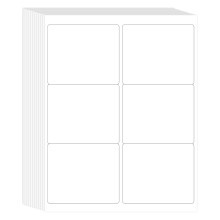 L LIKED 3-1/3" x 4" Printbare Witte Stickerlabels, 300 Labels voor Laser/Inktjet Printen - Matte (300 Labels, 50 Vellen)