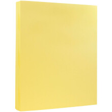 Jam Paper Vellum Bristol 67lb Cardstock - 8,5 x 11 Coverstock - 147 GSM - amarelo can rio - 50 folhas/pacote