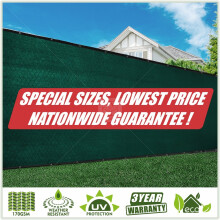 ColourTree 4' x 10' Green Fence Screen Privacyscherm - Commerci?e kwaliteit 170 GSM - Heavy Duty - Inclusief kabelbinders