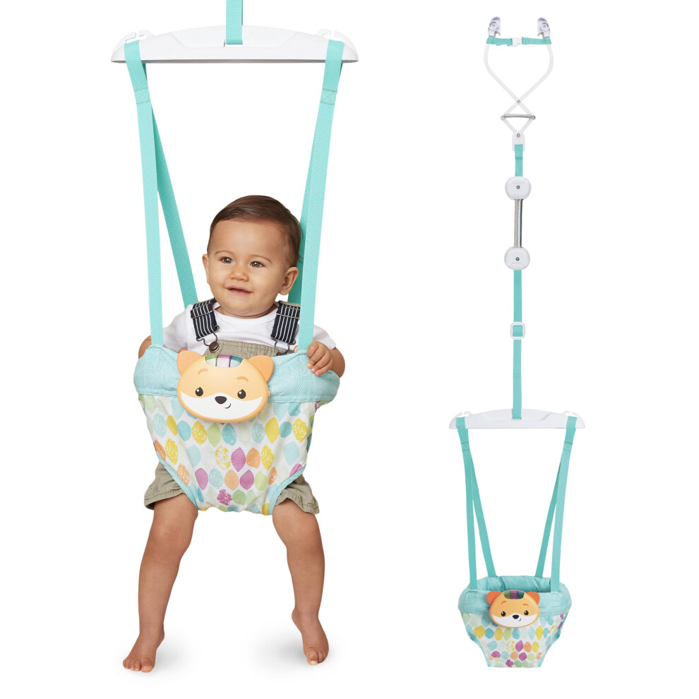 Infantino 2-in-1 Music & Lights Doorway Jumper - Engaging Activity Jumper with Motion-Activated Sounds for Babies  Fox