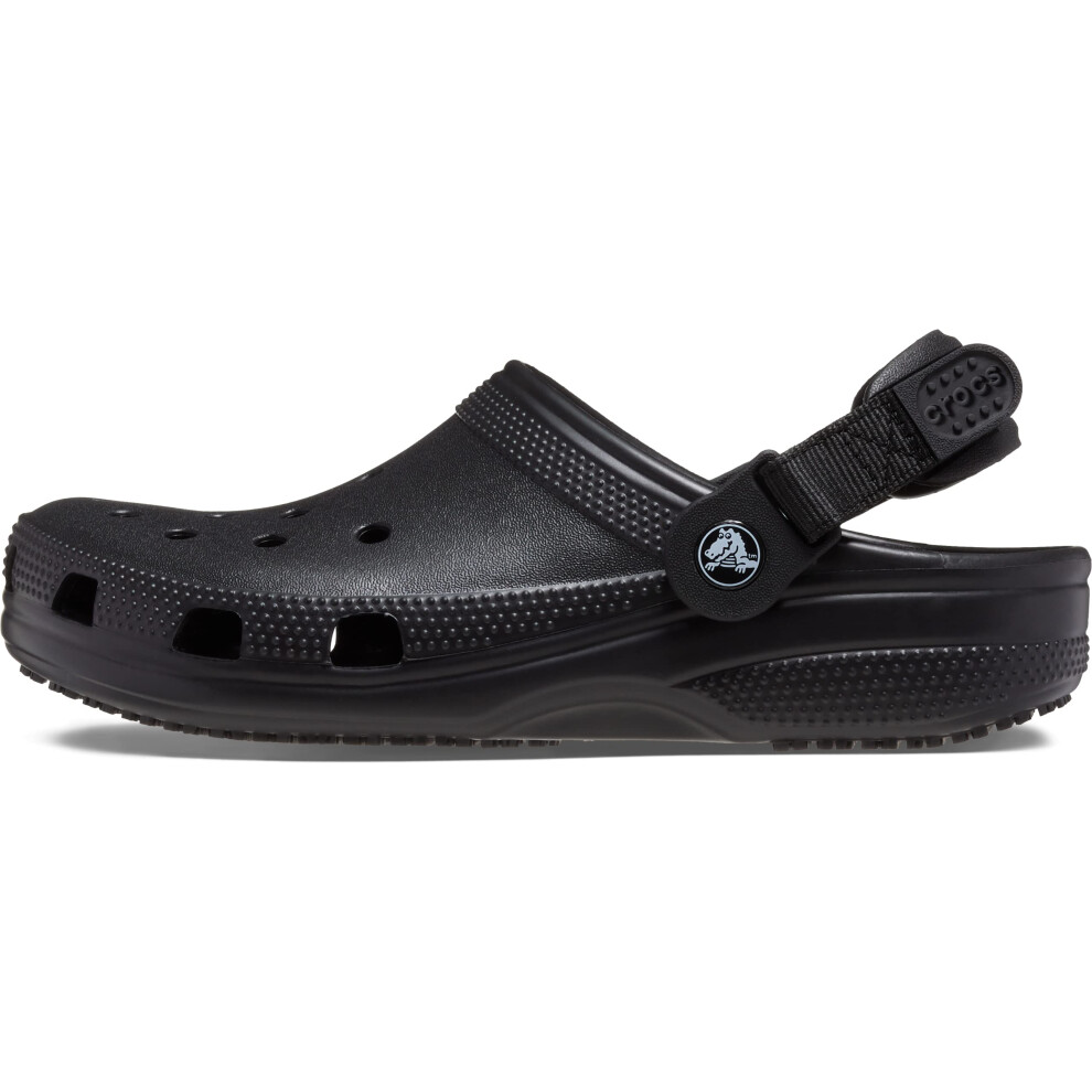 Crocs Unisex Classic Adjustable Slip Resistant Clogs | Work Shoes  Black  4 US Men