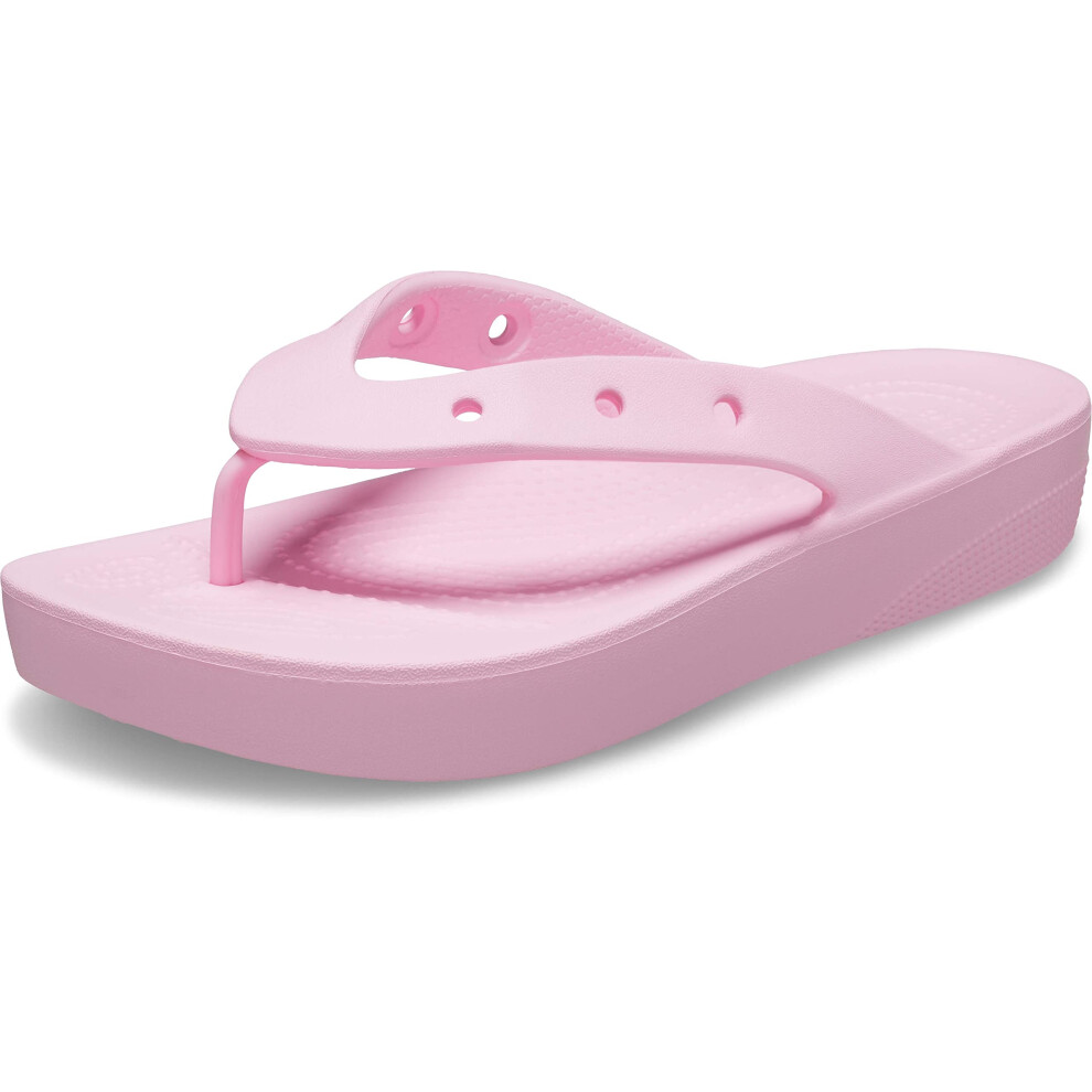 Crocs Women's Classic Flip Flops | Platform Shoes  Flamingo  6