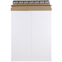 JAM PAPPER Stay-Flat fotopostkuvert med Peel & Seal-frslutning - 9 x 11 1/2 - Vit - 6 styva utskick/paket